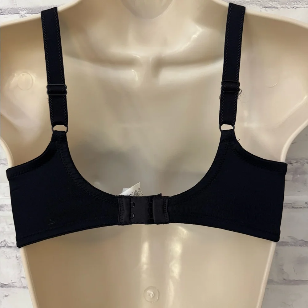 Wacoal‎ Bra Size 32D Bodysuede Ultra Full Figure Seamless Underwire Black 85814